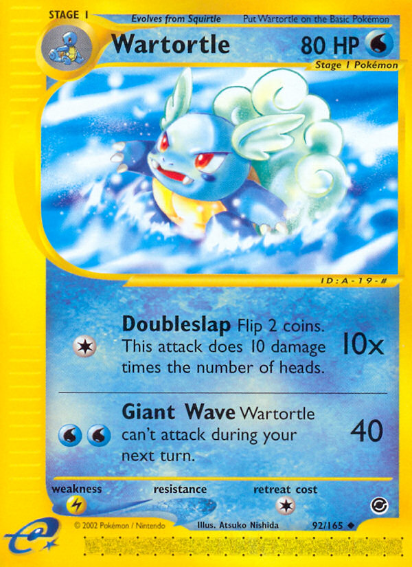 Wartortle (92/165) [Expedition: Base Set] | Anubis Games and Hobby