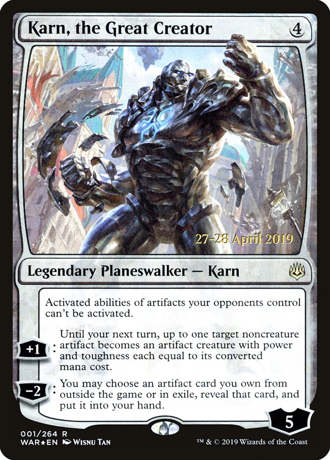 Karn, the Great Creator [War of the Spark Prerelease Promos] | Anubis Games and Hobby