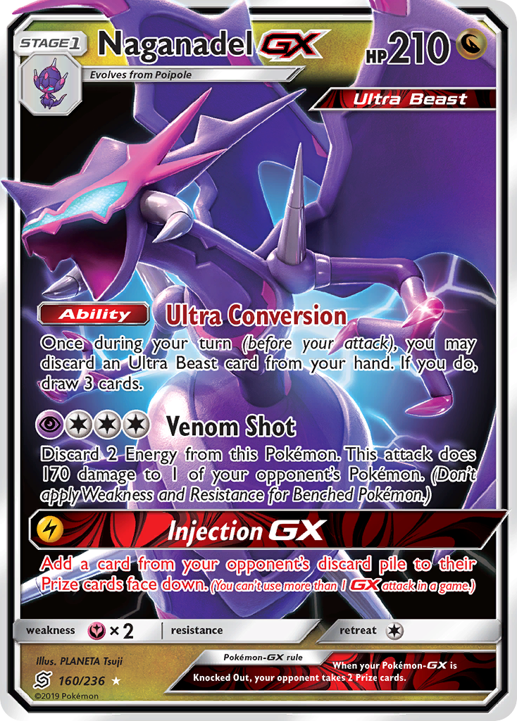 Naganadel GX (160/236) [Sun & Moon: Unified Minds] | Anubis Games and Hobby