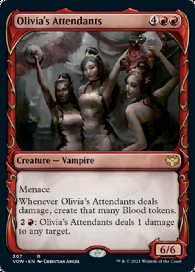 Olivia's Attendants (Showcase Fang Frame) [Innistrad: Crimson Vow] | Anubis Games and Hobby