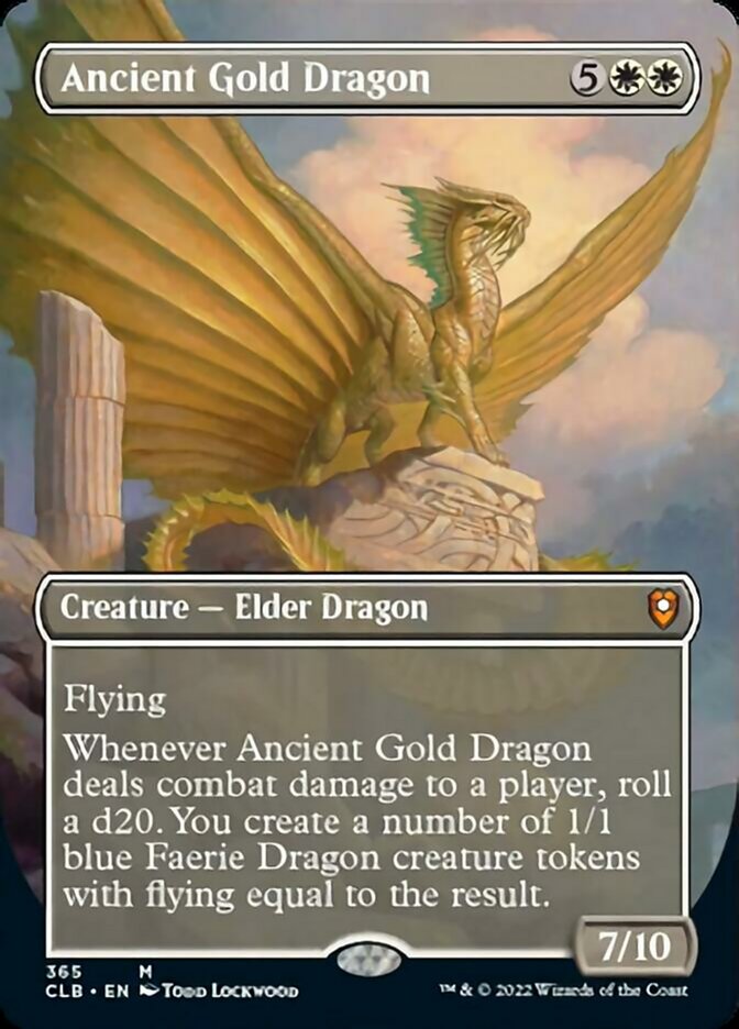 Ancient Gold Dragon (Borderless Alternate Art) [Commander Legends: Battle for Baldur's Gate] | Anubis Games and Hobby