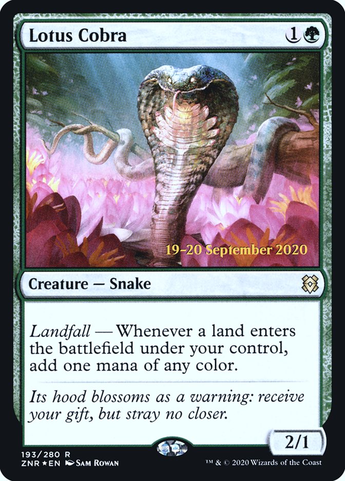 Lotus Cobra [Zendikar Rising Prerelease Promos] | Anubis Games and Hobby