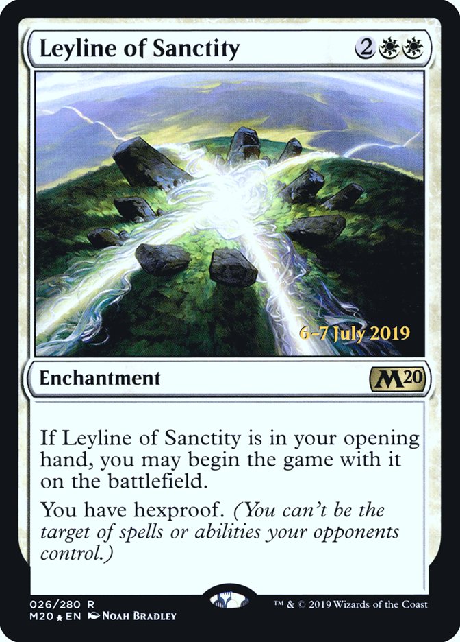 Leyline of Sanctity [Core Set 2020 Prerelease Promos] | Anubis Games and Hobby