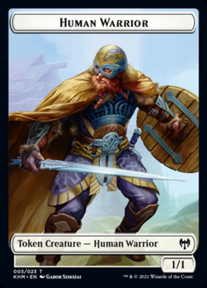 Human Warrior Token [Kaldheim Tokens] | Anubis Games and Hobby