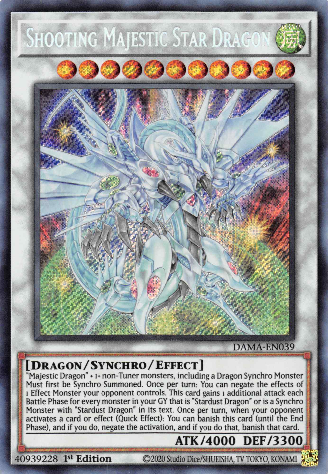 Shooting Majestic Star Dragon [DAMA-EN039] Secret Rare | Anubis Games and Hobby