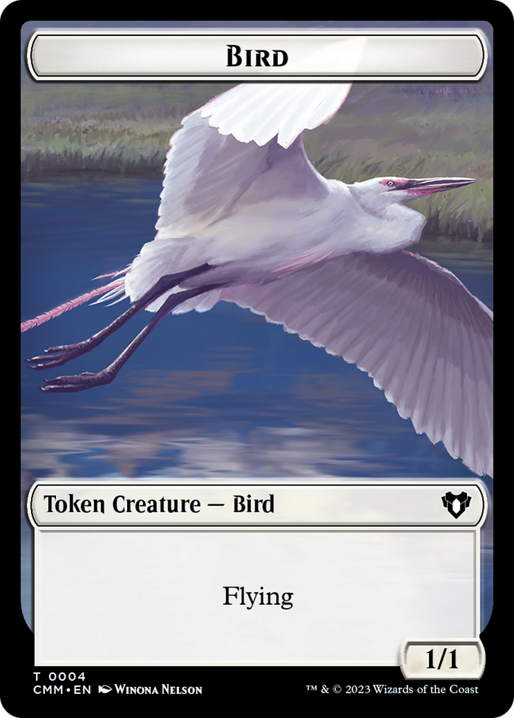 Copy (54) // Bird Double-Sided Token [Commander Masters Tokens] | Anubis Games and Hobby