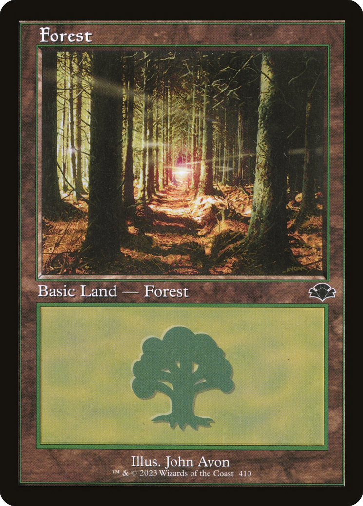 Forest (410) (Retro) [Dominaria Remastered] | Anubis Games and Hobby