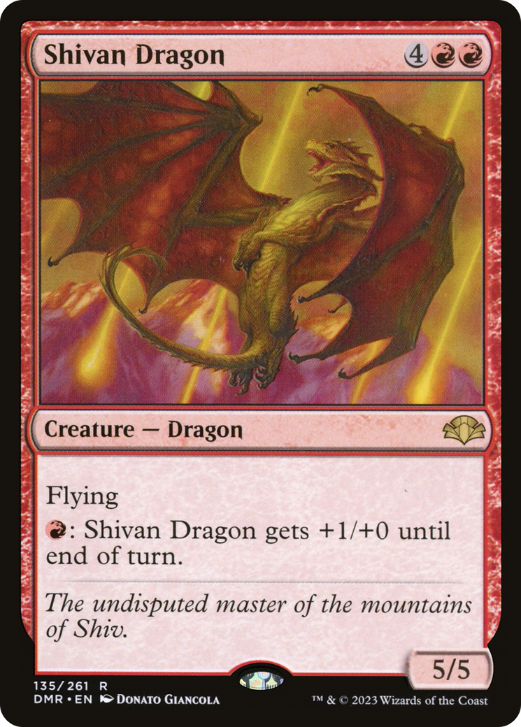 Shivan Dragon [Dominaria Remastered] | Anubis Games and Hobby