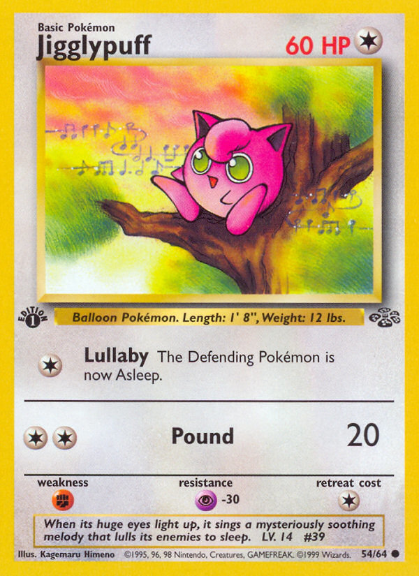 Jigglypuff (54/64) [Jungle 1st Edition] | Anubis Games and Hobby