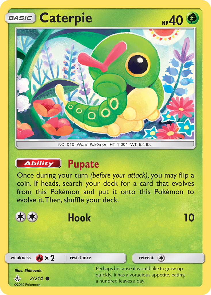 Caterpie (2/214) [Sun & Moon: Unbroken Bonds] | Anubis Games and Hobby