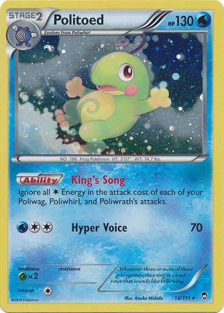 Politoed (18/111) (Cosmos Holo) [XY: Furious Fists] | Anubis Games and Hobby