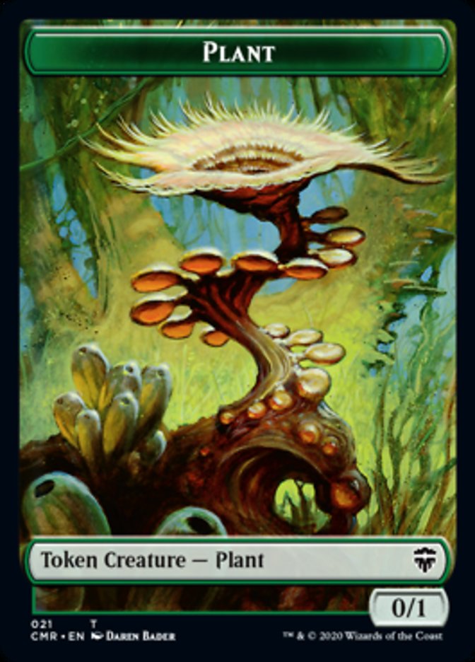 Illusion // Plant Double-Sided Token [Commander Legends Tokens] | Anubis Games and Hobby