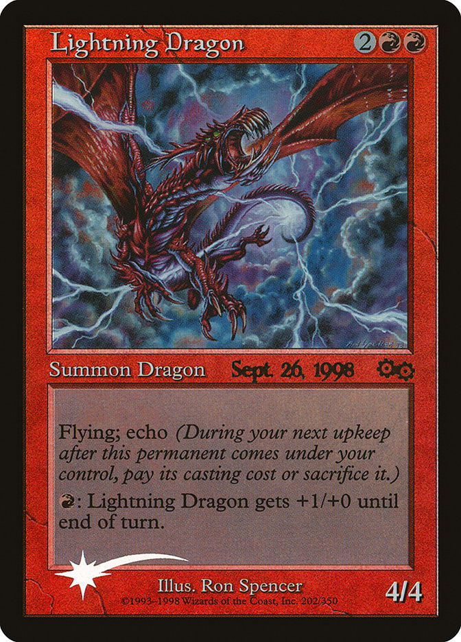 Lightning Dragon [Urza's Saga Promos] | Anubis Games and Hobby