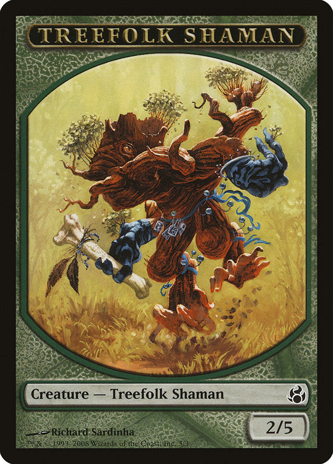 Treefolk Shaman Token [Morningtide Tokens] | Anubis Games and Hobby