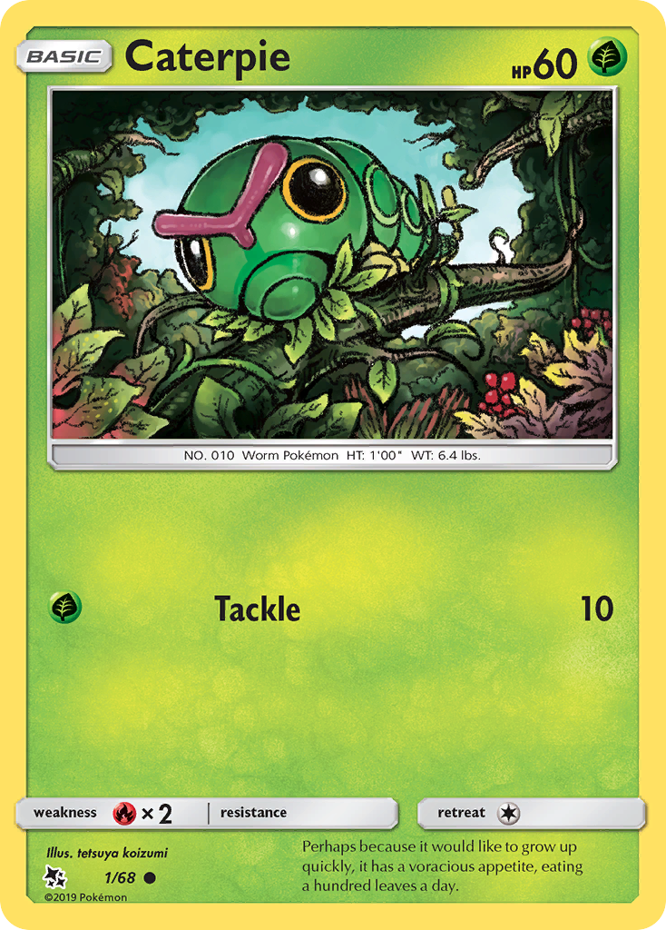 Caterpie (1/68) [Sun & Moon: Hidden Fates] | Anubis Games and Hobby