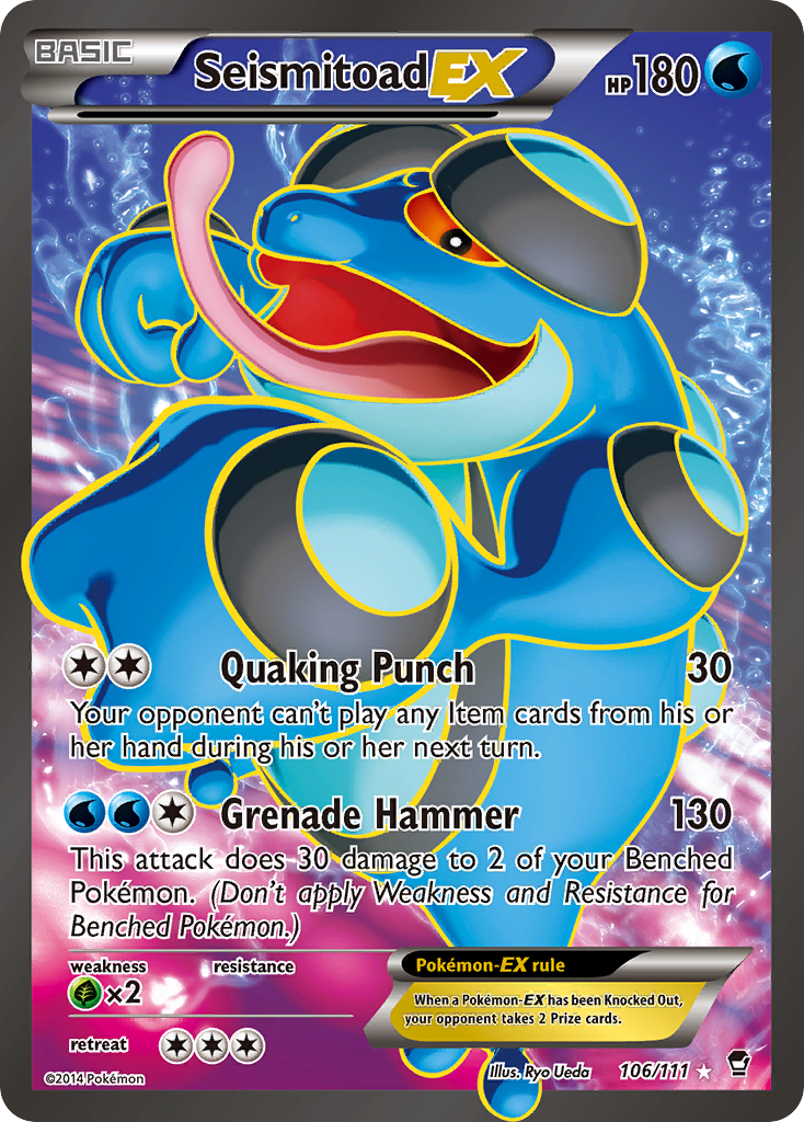 Seismitoad EX (106/111) [XY: Furious Fists] | Anubis Games and Hobby