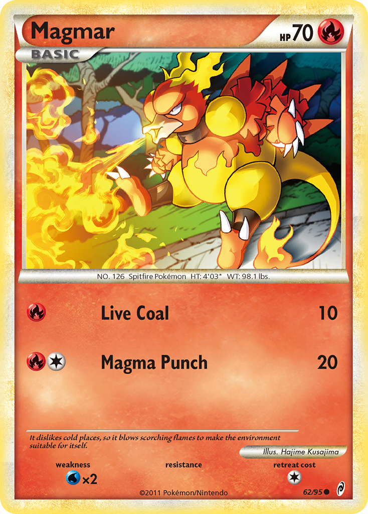 Magmar (62/95) [HeartGold & SoulSilver: Call of Legends] | Anubis Games and Hobby