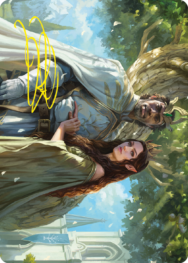 Aragorn and Arwen, Wed Art Card (Gold-Stamped Signature) [The Lord of the Rings: Tales of Middle-earth Art Series] | Anubis Games and Hobby