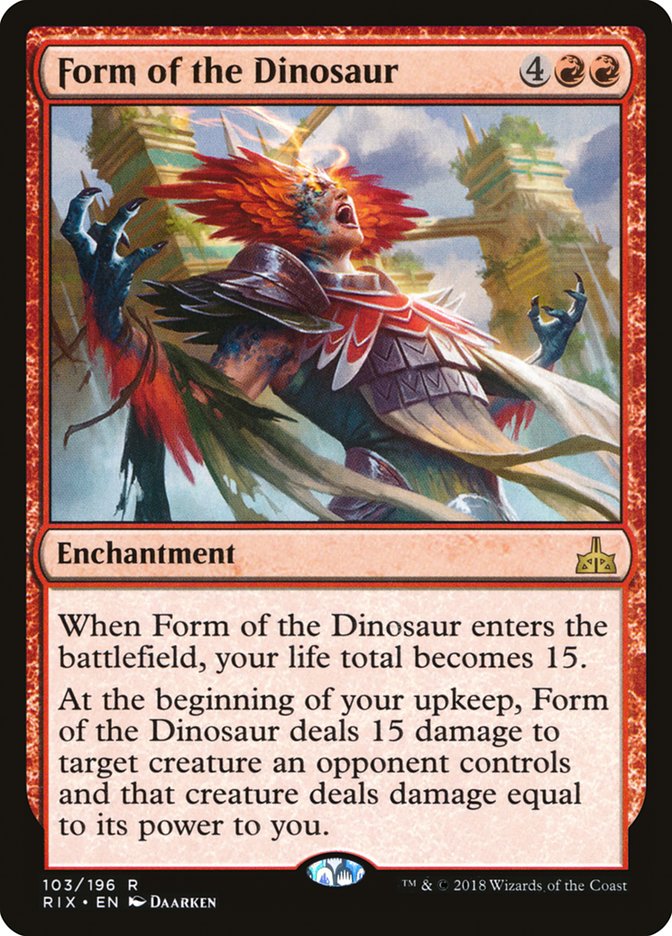 Form of the Dinosaur [Rivals of Ixalan] | Anubis Games and Hobby