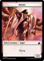 Elf Knight // Angel (0002) Double-Sided Token [Ravnica Remastered Tokens] | Anubis Games and Hobby