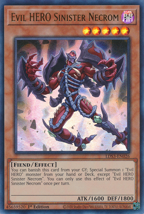 Evil HERO Sinister Necrom [LDS3-EN026] Ultra Rare | Anubis Games and Hobby