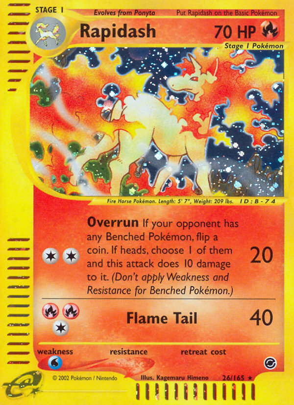 Rapidash (26/165) [Expedition: Base Set] | Anubis Games and Hobby