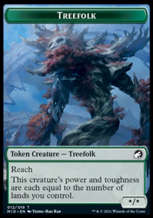 Treefolk Token [Innistrad: Midnight Hunt Tokens] | Anubis Games and Hobby