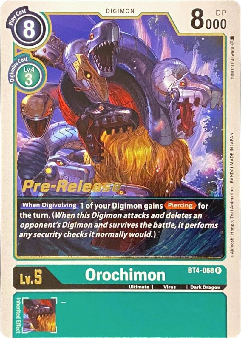 Orochimon [BT4-058] [Great Legend Pre-Release Promos] | Anubis Games and Hobby