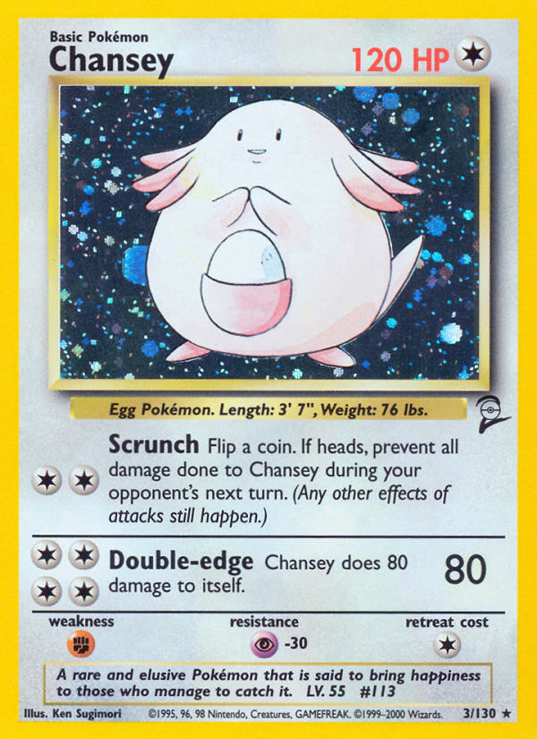 Chansey (3/130) [Base Set 2] | Anubis Games and Hobby