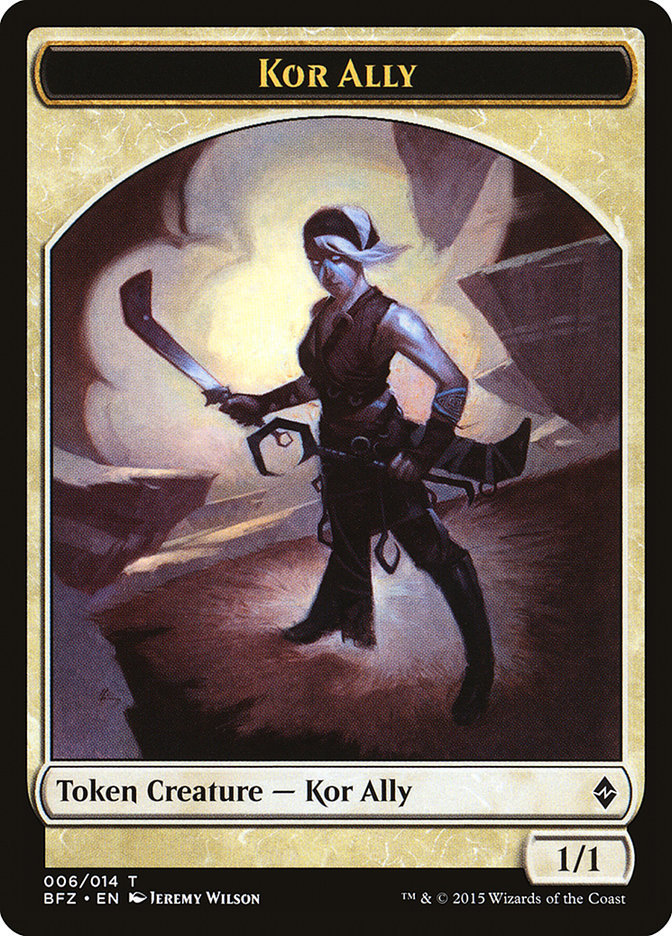 Kor Ally Token [Battle for Zendikar Tokens] | Anubis Games and Hobby