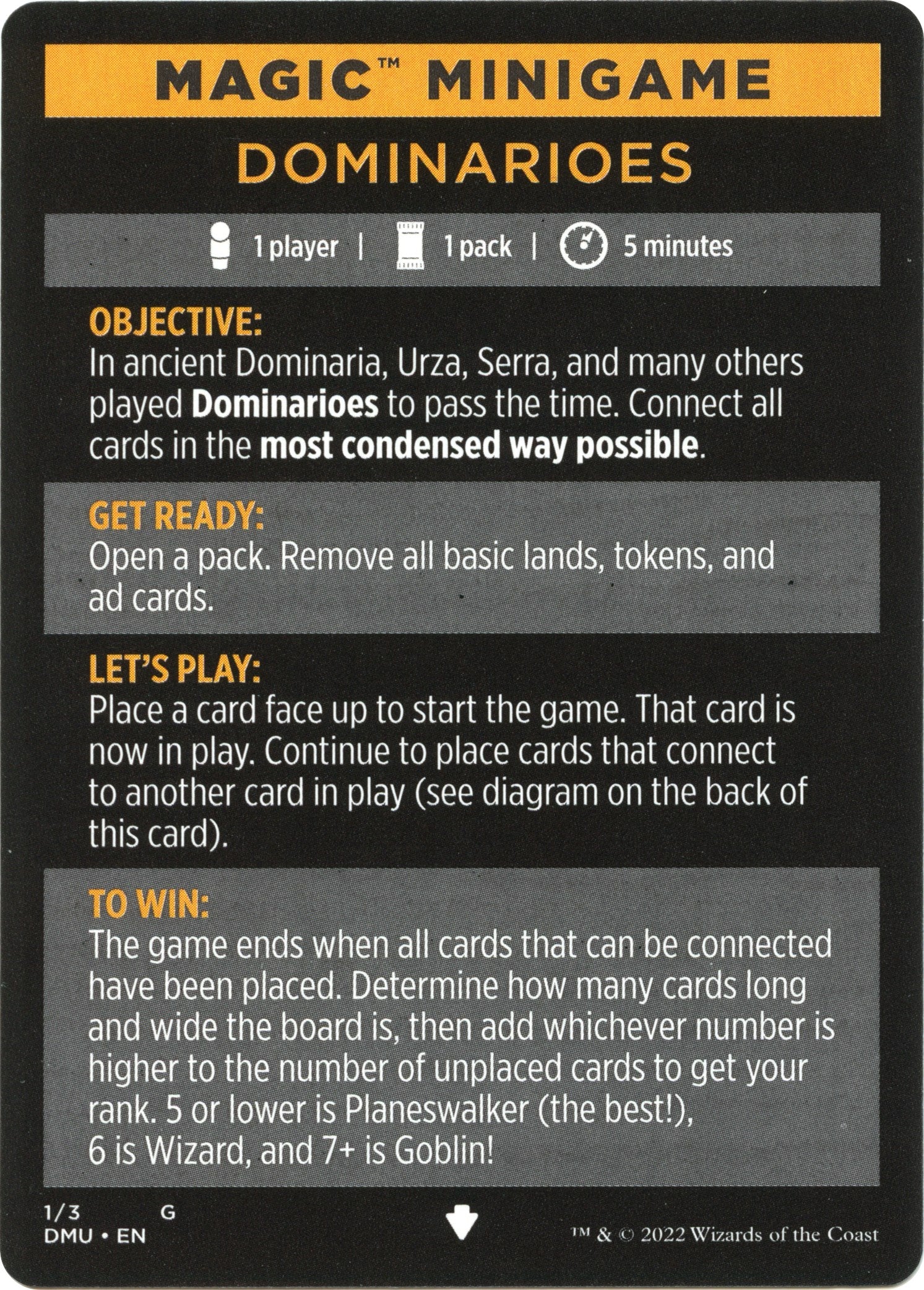 Dominarioes (Magic Minigame) [Dominaria United Minigame] | Anubis Games and Hobby