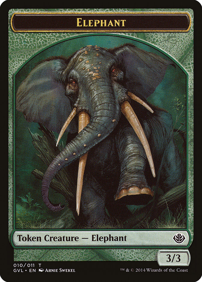 Elephant Token (Garruk vs. Liliana) [Duel Decks Anthology Tokens] | Anubis Games and Hobby