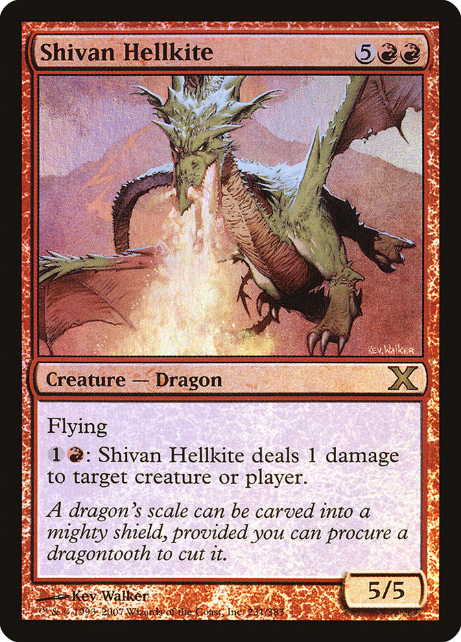 Shivan Hellkite (Premium Foil) [Tenth Edition] | Anubis Games and Hobby