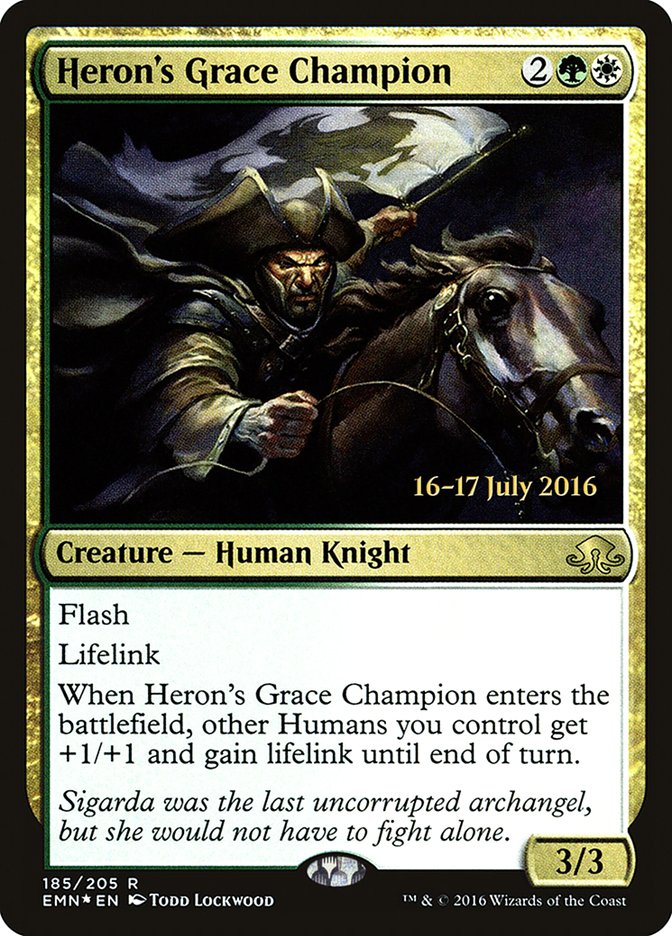 Heron's Grace Champion [Eldritch Moon Prerelease Promos] | Anubis Games and Hobby