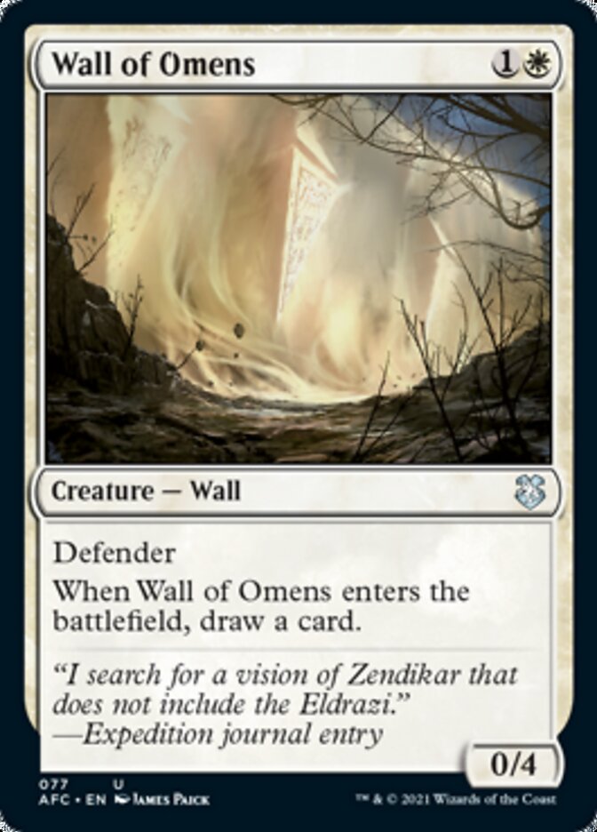 Wall of Omens [Dungeons & Dragons: Adventures in the Forgotten Realms Commander] | Anubis Games and Hobby