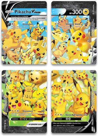 Pikachu V-UNION (Set of 4) [Sword & Shield: Black Star Promos] | Anubis Games and Hobby