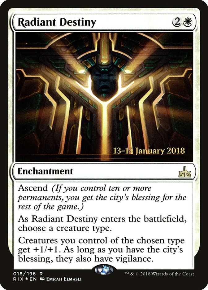 Radiant Destiny [Rivals of Ixalan Prerelease Promos] | Anubis Games and Hobby