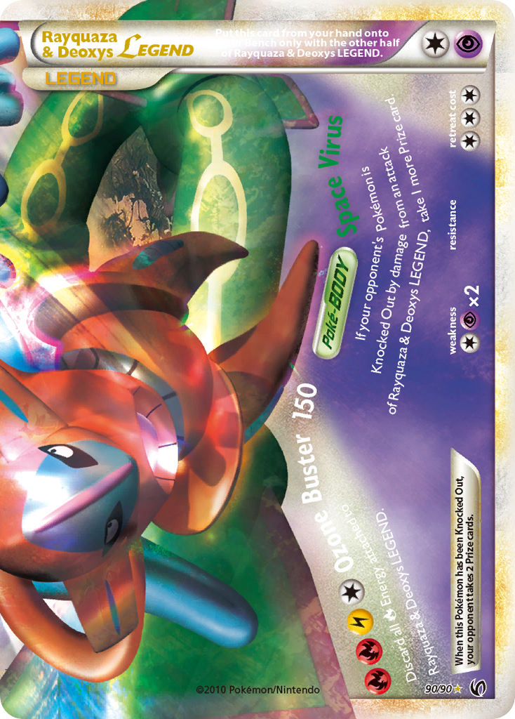 Rayquaza & Deoxys LEGEND (90/90) [HeartGold & SoulSilver: Undaunted] | Anubis Games and Hobby