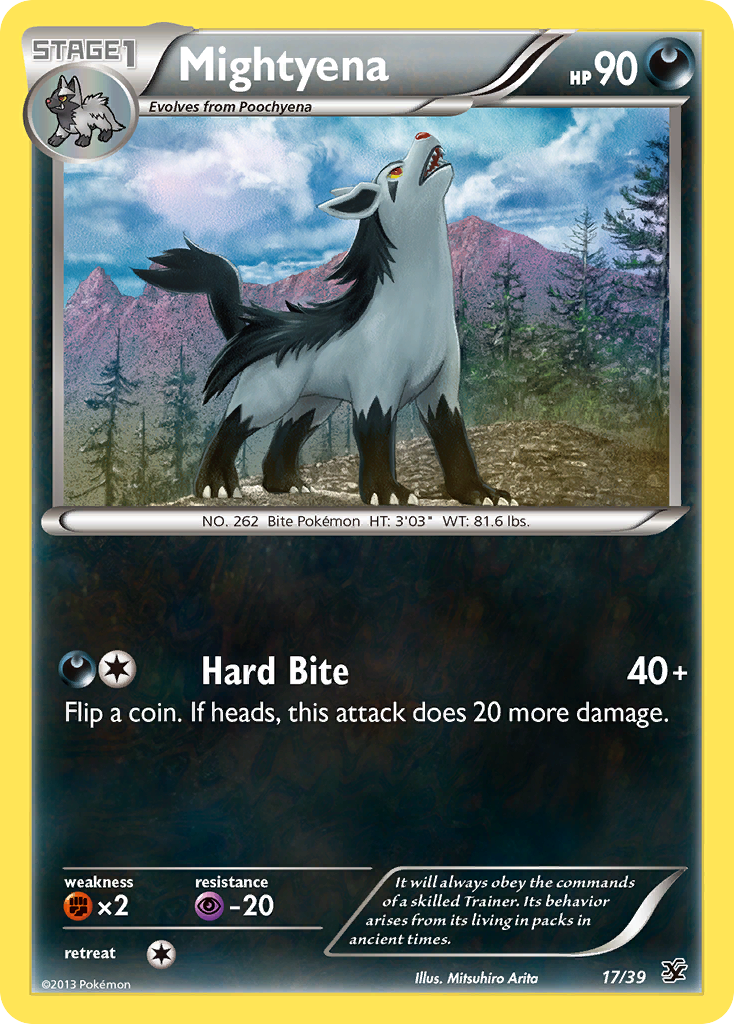 Mightyena (17/39) [XY: Kalos Starter Set] | Anubis Games and Hobby