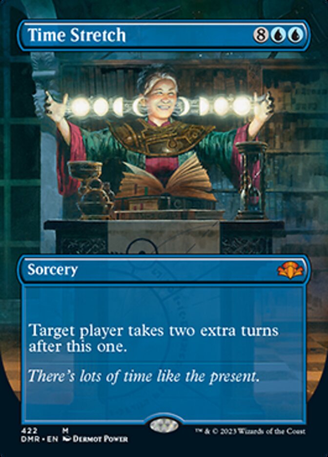 Time Stretch (Borderless Alternate Art) [Dominaria Remastered] | Anubis Games and Hobby