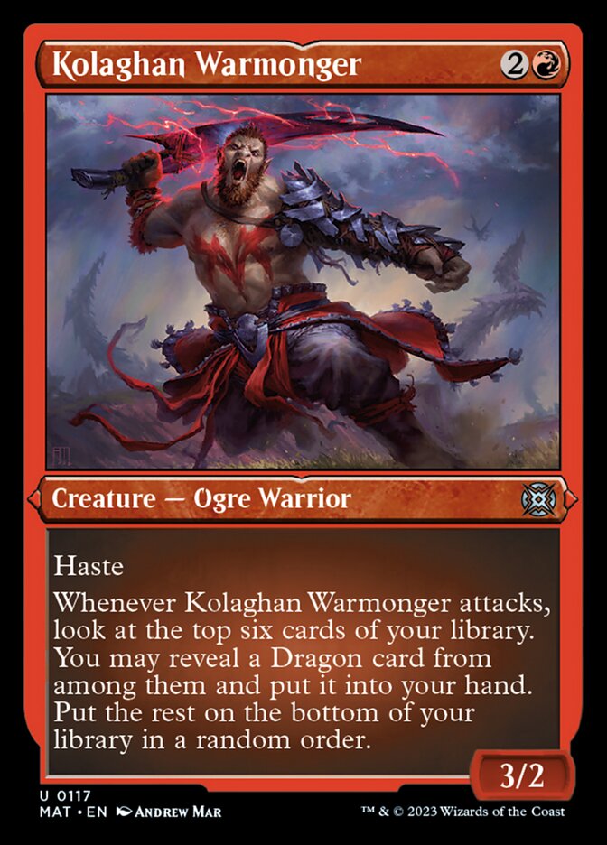 Kolaghan Warmonger (Foil Etched) [March of the Machine: The Aftermath] | Anubis Games and Hobby