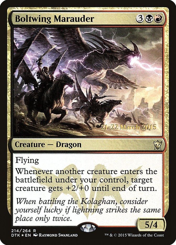 Boltwing Marauder [Dragons of Tarkir Prerelease Promos] | Anubis Games and Hobby