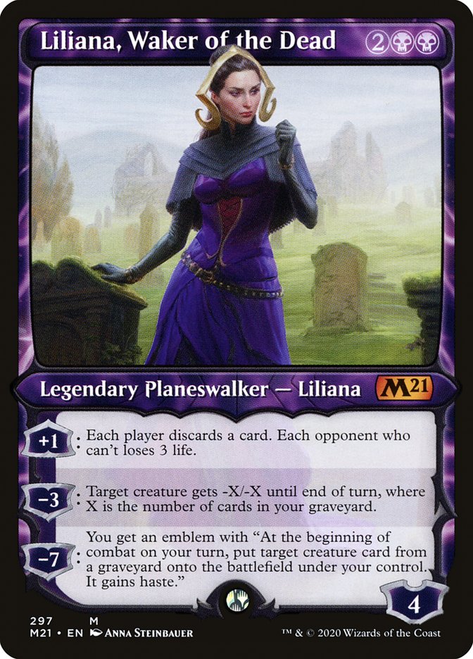 Liliana, Waker of the Dead (Showcase) [Core Set 2021] | Anubis Games and Hobby