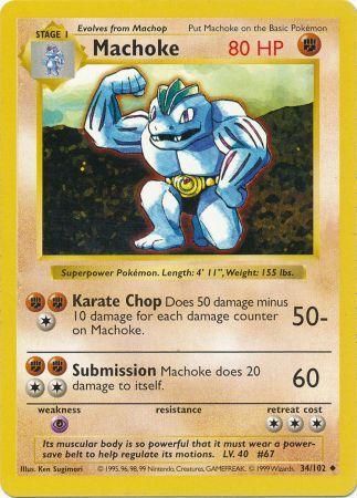 Machoke (34/102) [Base Set Shadowless Unlimited] | Anubis Games and Hobby