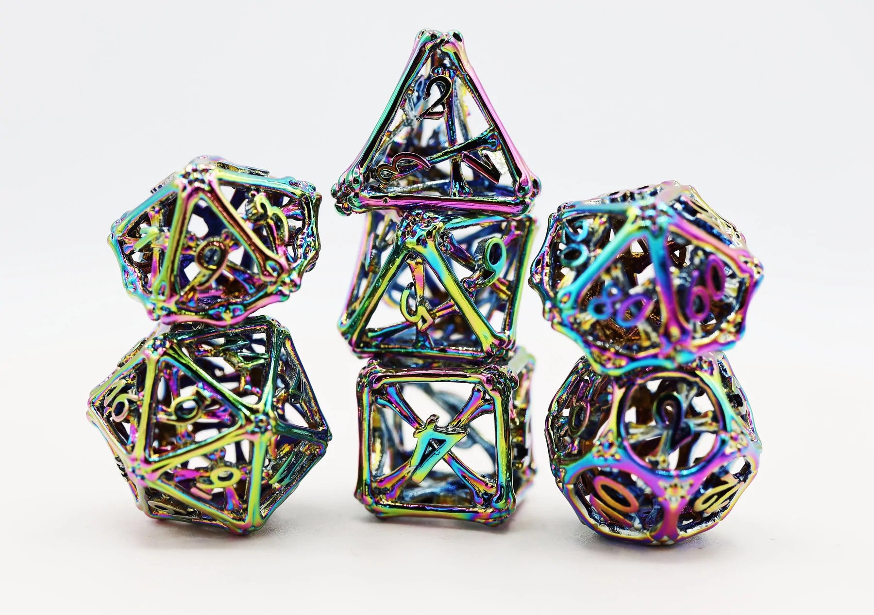 Hollow Mystic Bones RPG Metal Dice | Anubis Games and Hobby