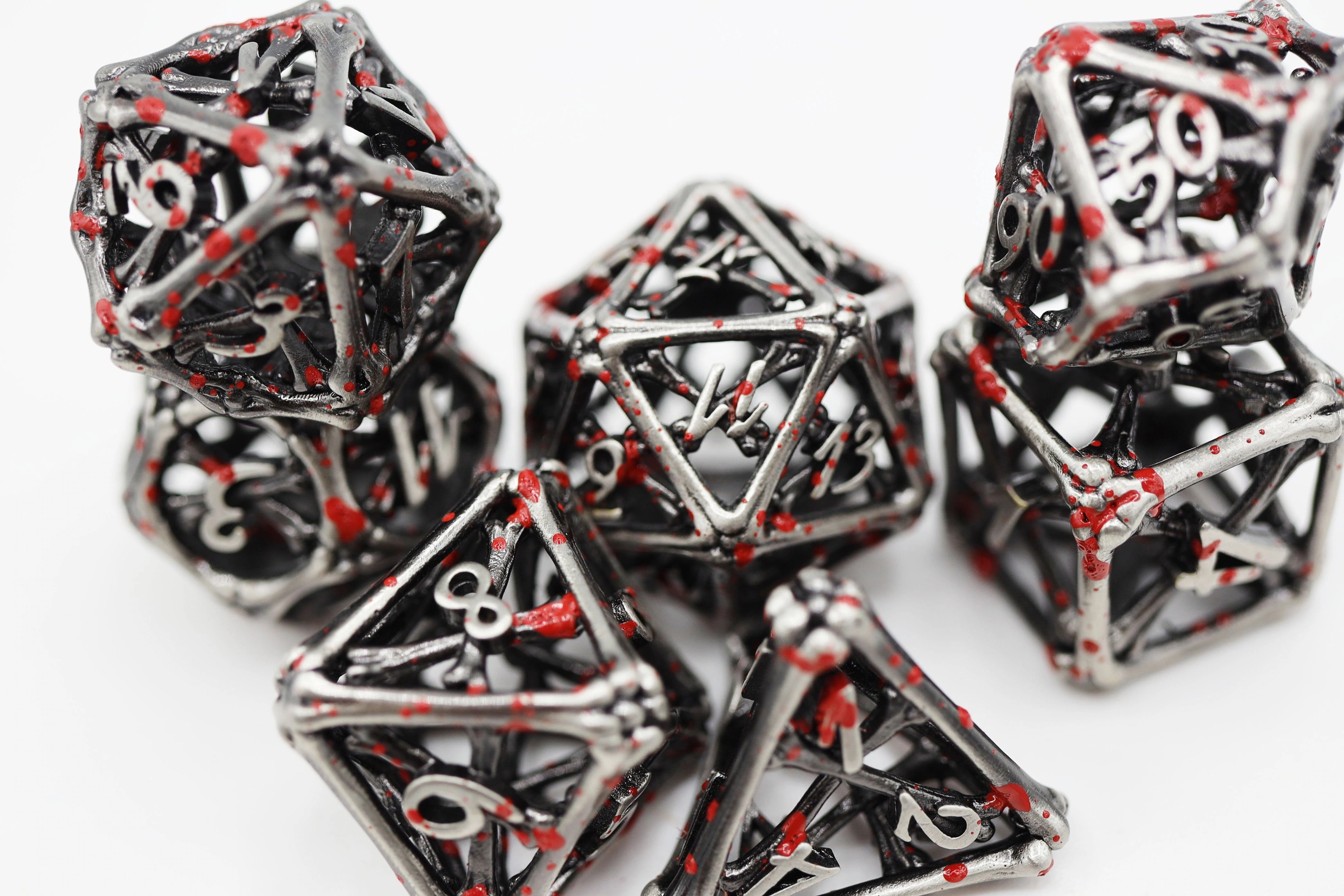 Hollow Vampire Bones RPG Metal Dice | Anubis Games and Hobby
