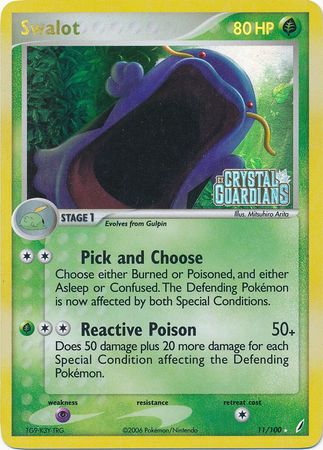 Swalot (11/100) (Stamped) [EX: Crystal Guardians] | Anubis Games and Hobby