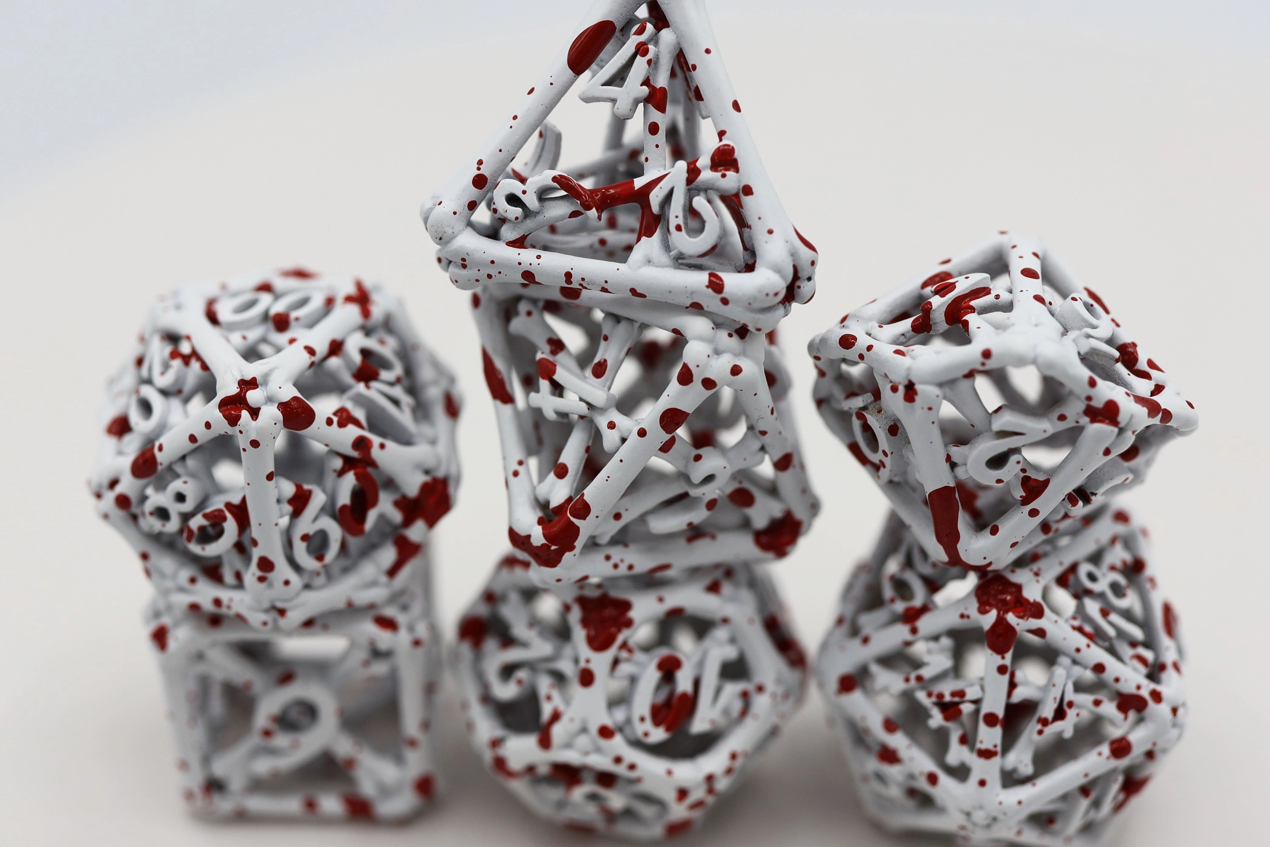 Hollow Blood Bones RPG Metal Dice | Anubis Games and Hobby