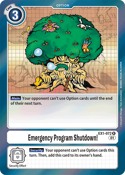Emergency Program Shutdown! [EX1-072] [Classic Collection] | Anubis Games and Hobby