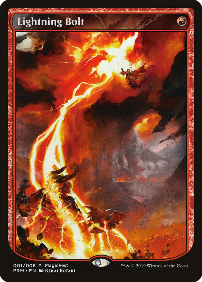 Lightning Bolt (Textless) [MagicFest 2019] | Anubis Games and Hobby